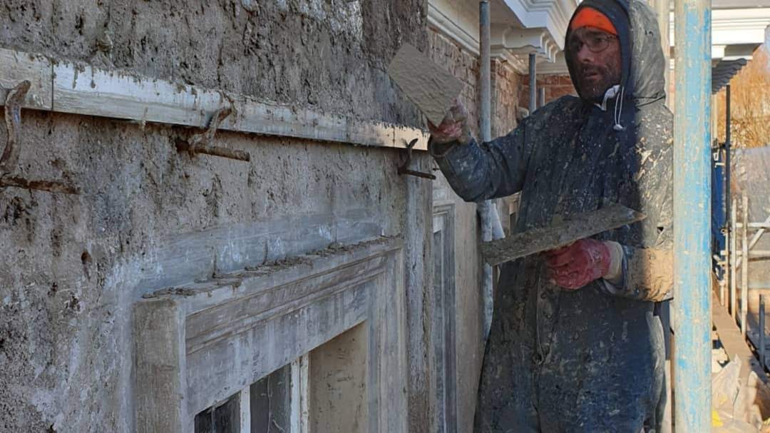 Hand applied “thrown” floating coats